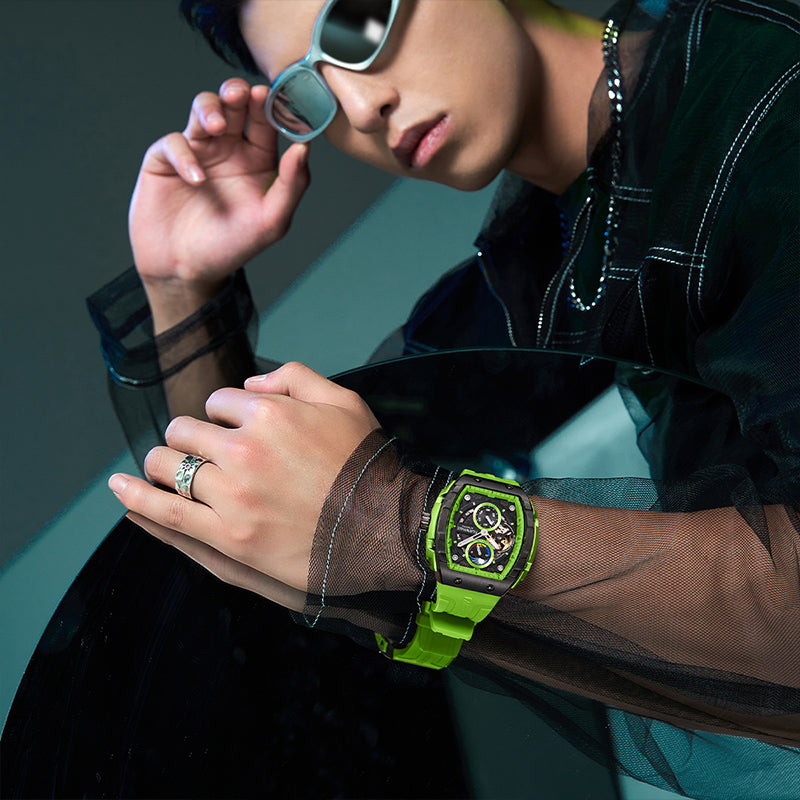 Fairwhale Moon Phase Skeleton Watch