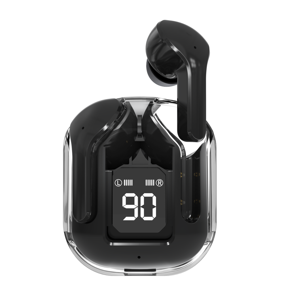 Wireless Bluetooth 5.3 TWS Earbuds with LED Display Charging Case | Hi-Fi Stereo Sound | Touch Control | White