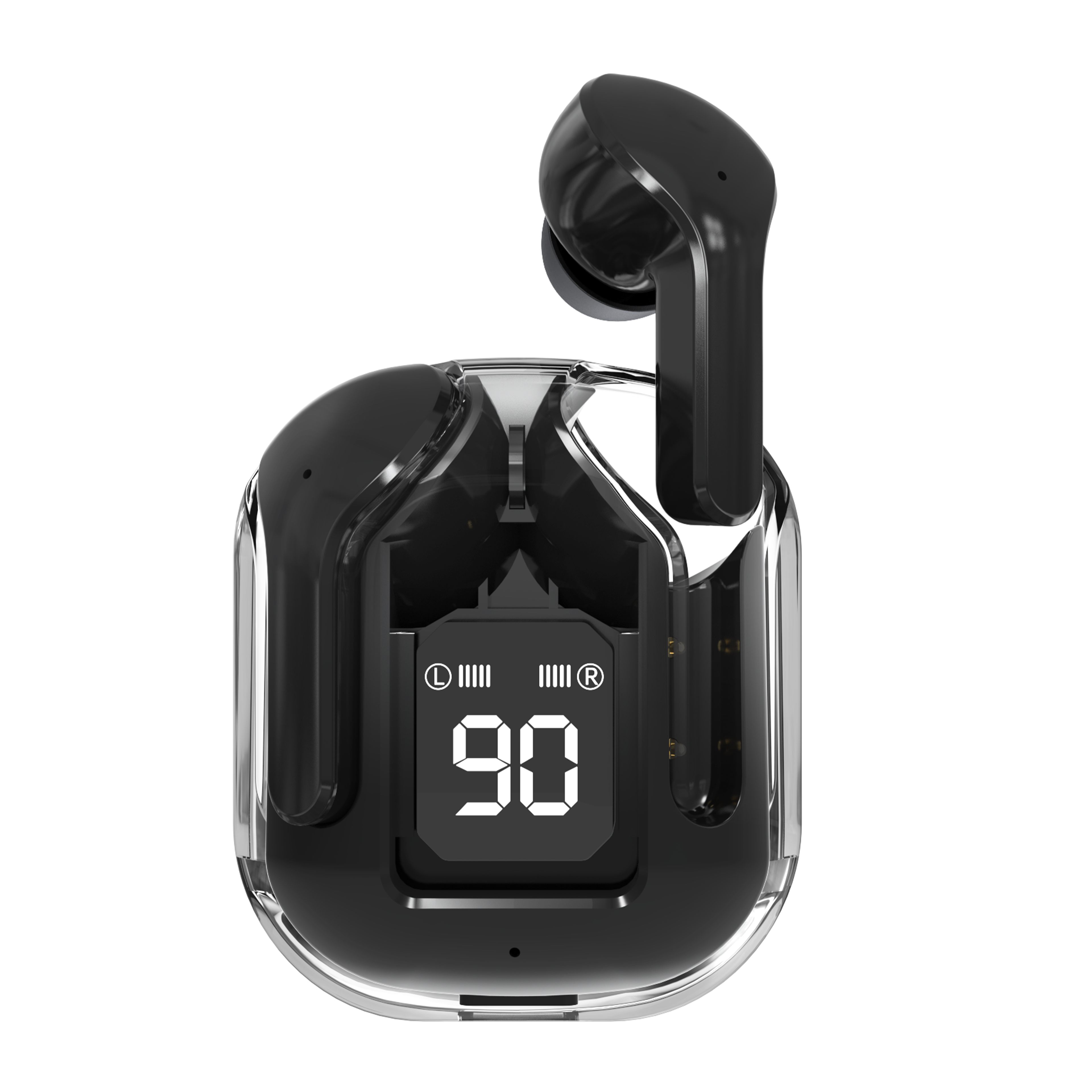 Wireless Bluetooth 5.3 TWS Earbuds with LED Display Charging Case | Hi-Fi Stereo Sound | Touch Control | White