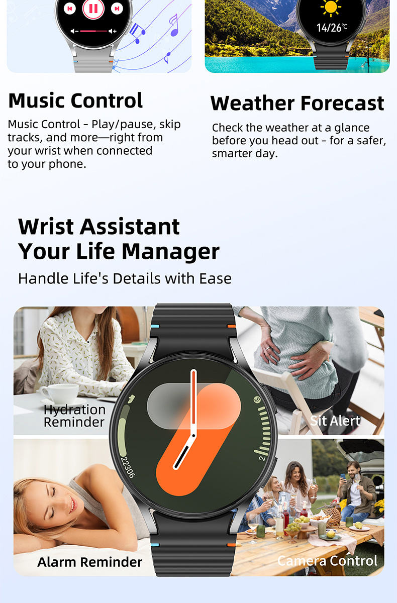 VALDUS WATCH7 MAX Smartwatch | IPS Full Touch Display | Blood Pressure & Blood Oxygen Monitor | Alarm Reminder | Fitness Smart Watch