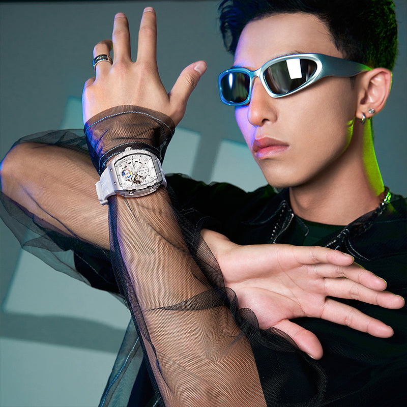 Fairwhale Moon Phase Skeleton Watch