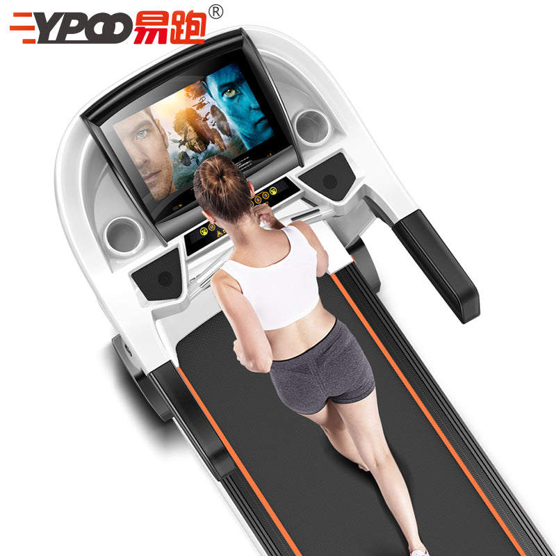 YPOO New Design BIg Screen Home Use Fitness Exercise Running Machine Treadmill Electric Motorized Treadmill with YPOOFIT APP