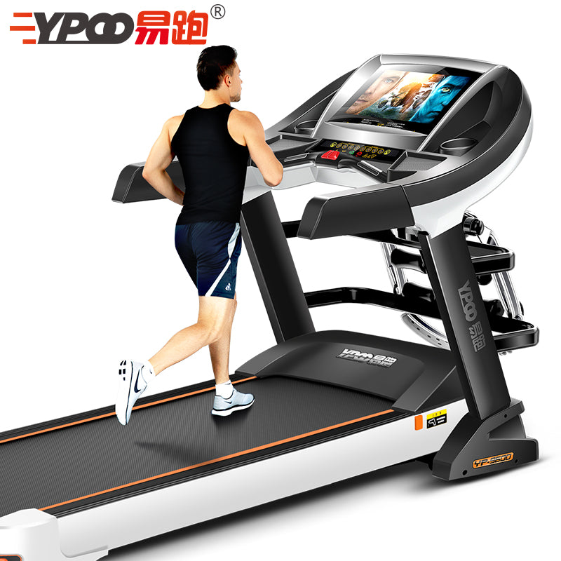 YPOO New Design BIg Screen Home Use Fitness Exercise Running Machine Treadmill Electric Motorized Treadmill with YPOOFIT APP