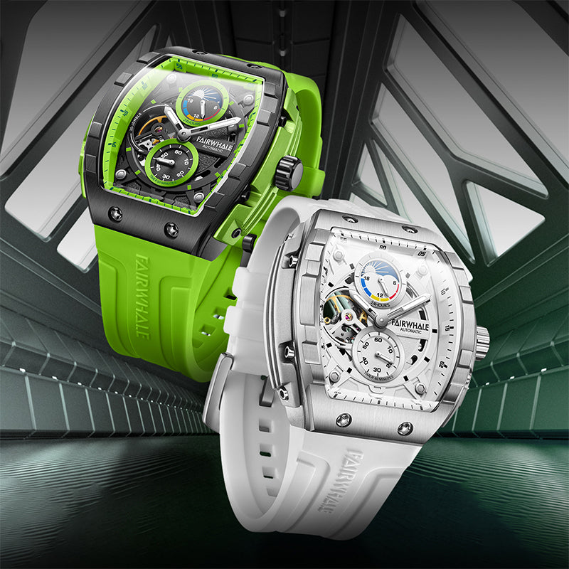 Fairwhale Moon Phase Skeleton Watch