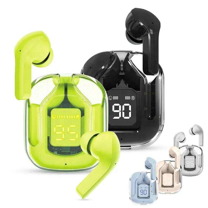 Wireless Bluetooth 5.3 TWS Earbuds with LED Display Charging Case | Hi-Fi Stereo Sound | Touch Control | White