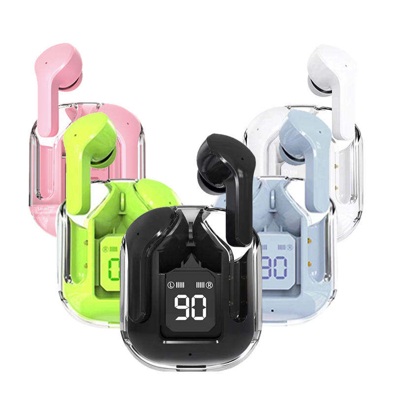 Wireless Bluetooth 5.3 TWS Earbuds with LED Display Charging Case | Hi-Fi Stereo Sound | Touch Control | White