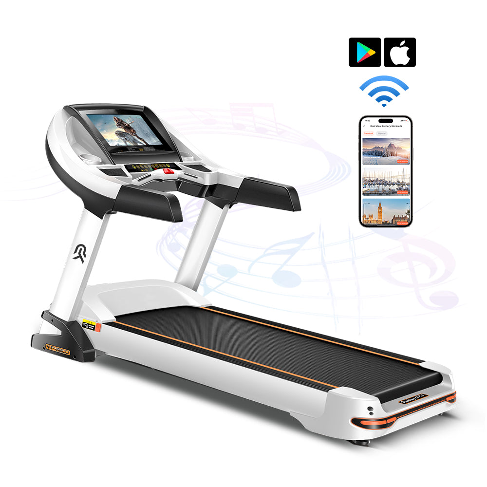 YPOO New Design BIg Screen Home Use Fitness Exercise Running Machine Treadmill Electric Motorized Treadmill with YPOOFIT APP