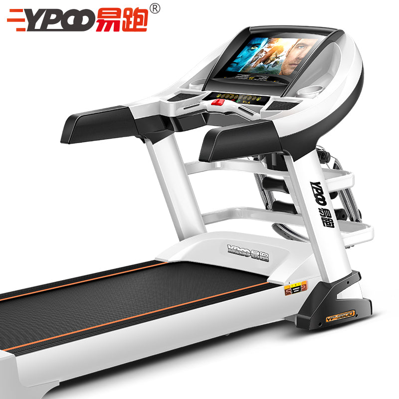 YPOO New Design BIg Screen Home Use Fitness Exercise Running Machine Treadmill Electric Motorized Treadmill with YPOOFIT APP
